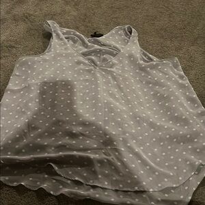 Lane Bryant White and Gray Sleeveless Tank Top Size 20